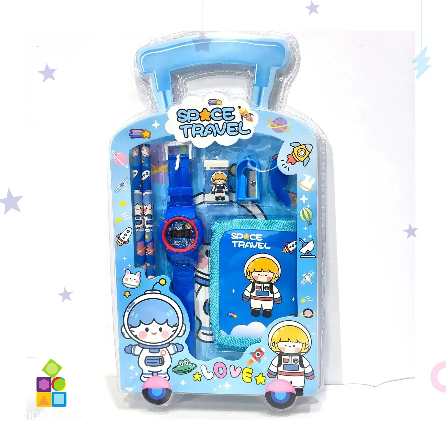 Space Travel Cartoon 7 in 1 Stationary Gift Set